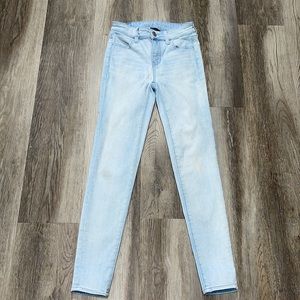 American Eagle high rise Jegging next level stretch size 0 light wash